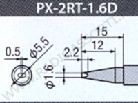 Жало паяльное Goot PX-2RT-1,6D пр-во Япония